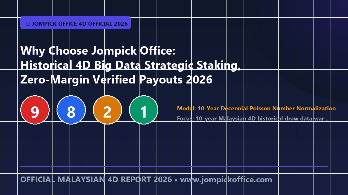 Why Choose Jompick Office: Historical 4D Big Data Direct Draw Telemetry, Transparent Paytables & Instant Ringgit Settlement 2026